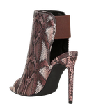 Chocolate Snake Print Heel