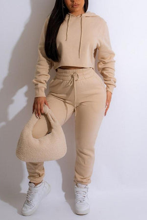 Hooded Cropped Sweatsuit