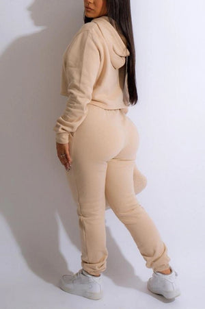 Hooded Cropped Sweatsuit