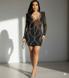 Nightfall Crystal Mesh Dress