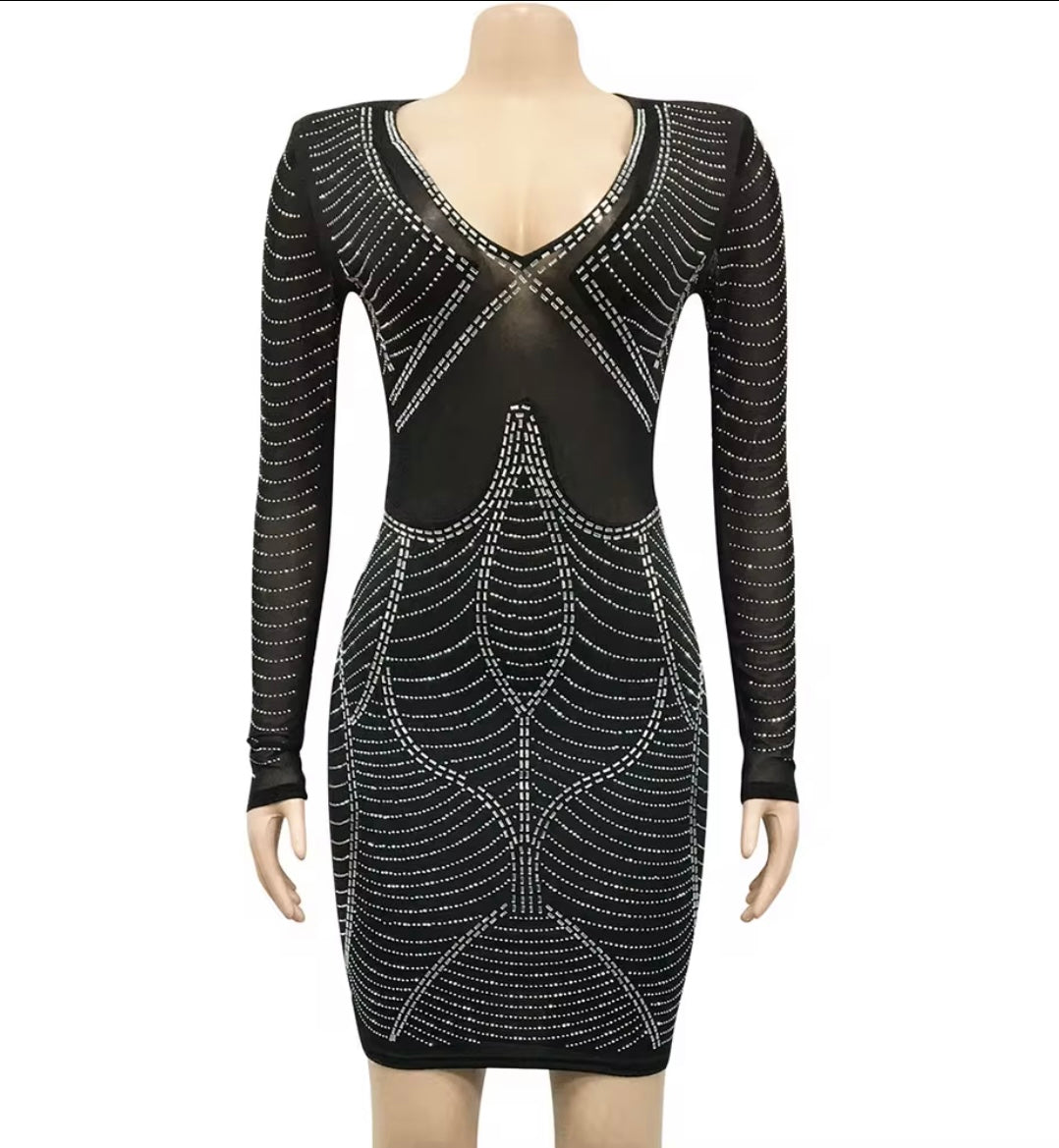 Nightfall Crystal Mesh Dress - Small Nightfall Crystal Mesh Dress - Small