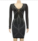 Nightfall Crystal Mesh Dress
