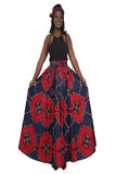 African Red and Blue Design Skirt