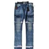 Denim Wash Cargo Pocket Jeans