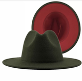 Red Bottom Fedora Hat