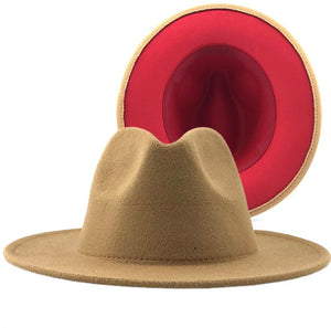 Red Bottom Fedora Hat